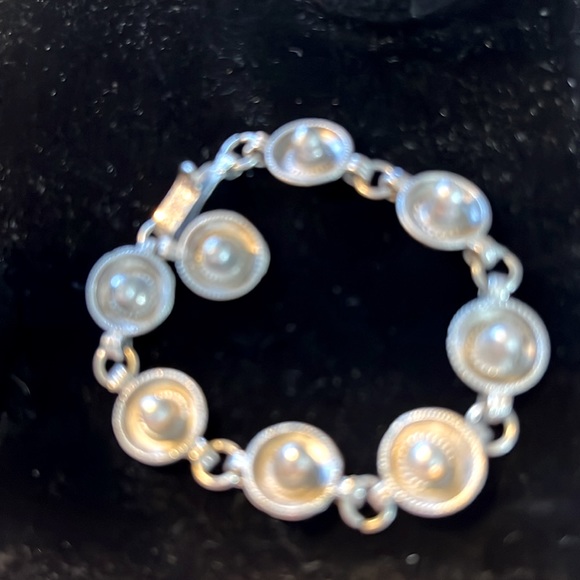 Vintage Mexican 925 Sterling Silver Plated Bracelet For Baby - Picture 1 of 4